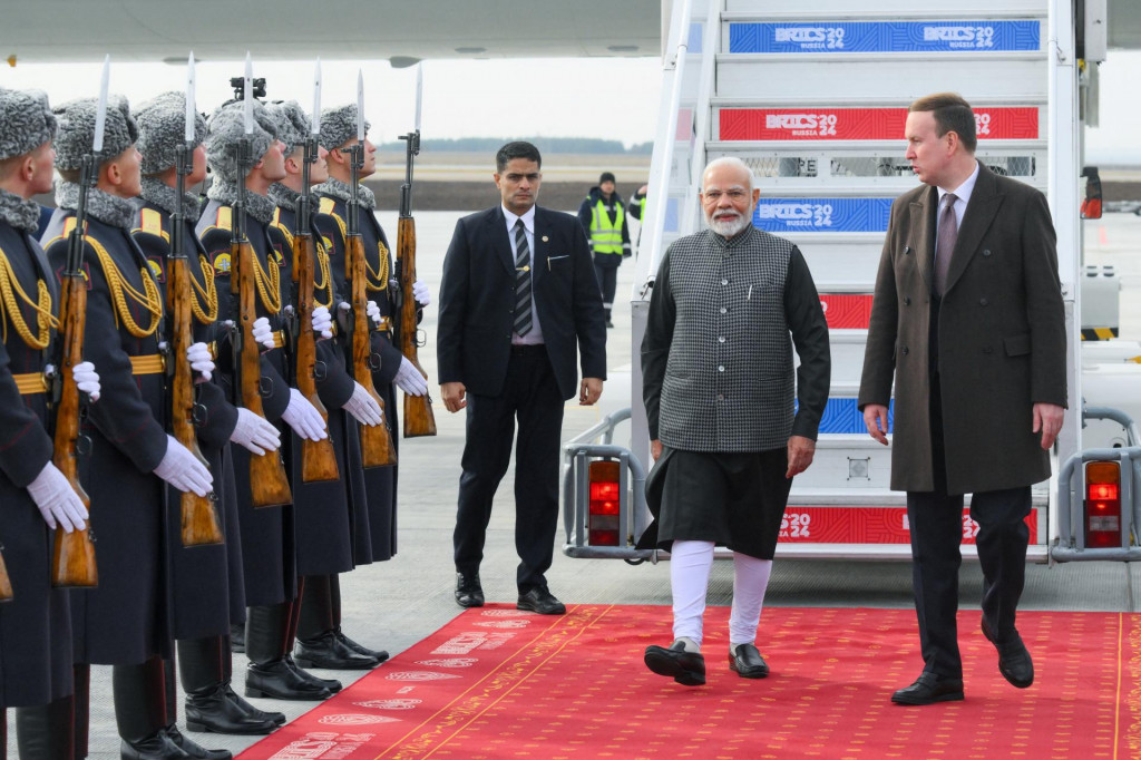 Indický premiér Naréndra Módi pricestoval do ruskej Kazane na samit krajín BRICS. FOTO: REUTERS