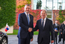 Prezident Peter Pellegrini a nemecký kancelár Olaf Scholz. FOTO: TASR/Jaroslav Novák