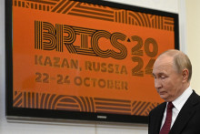 Ruský prezident Vladimir Putin na samite BRICS v Kazani. FOTO: Reuters