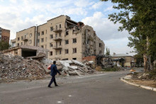 Zbombardované východoukrajinské mesto Selydove. FOTO: Reuters