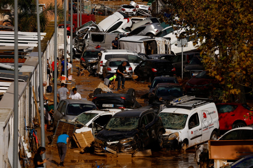 Záplavy na juhovýchode Španielska. FOTO: Reuters