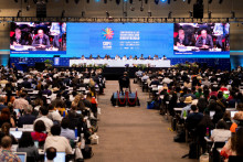 Záverečné zasadnutie na prírodnom summite Organizácie Spojených národov COP16 v Cali v Kolumbii. FOTO: Reuters