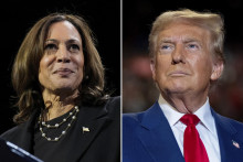 Demokratická prezidentská kandidátka Kamala Harrisová a republikánsky kandidát Donald Trump. FOTO: TASR/AP