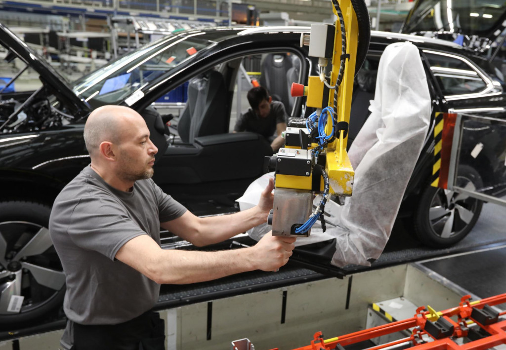 Snímka je z bratislavskej fabriky Volkswagenu.

FOTO: HN/Peter Mayer