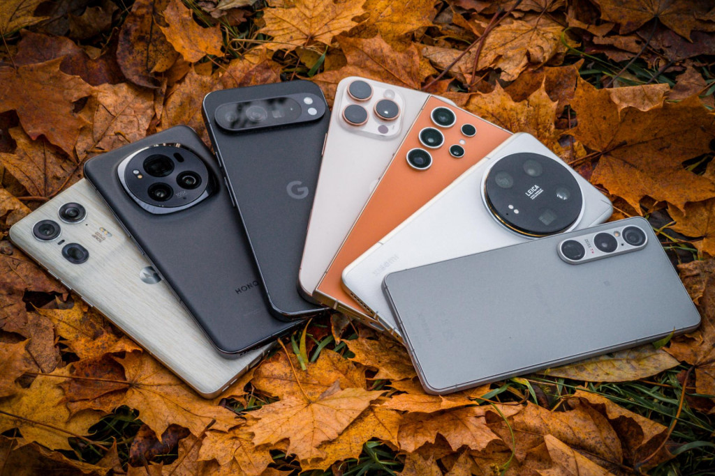 Apple iPhone 16 Pro Max vs. Samsung Galaxy S24 Ultra vs. Google Pixel 9 Pro XL vs. Xiaomi 14 Ultra vs. Honor Magic 6 Pro vs. Sony Xperia 1 VI vs. Motorola Edge 50 Ultra FOTO: HN/Patrik Koreň