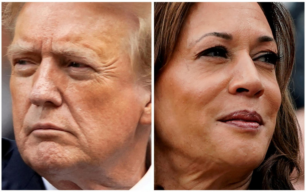 Donald Trump a Kamala Harris