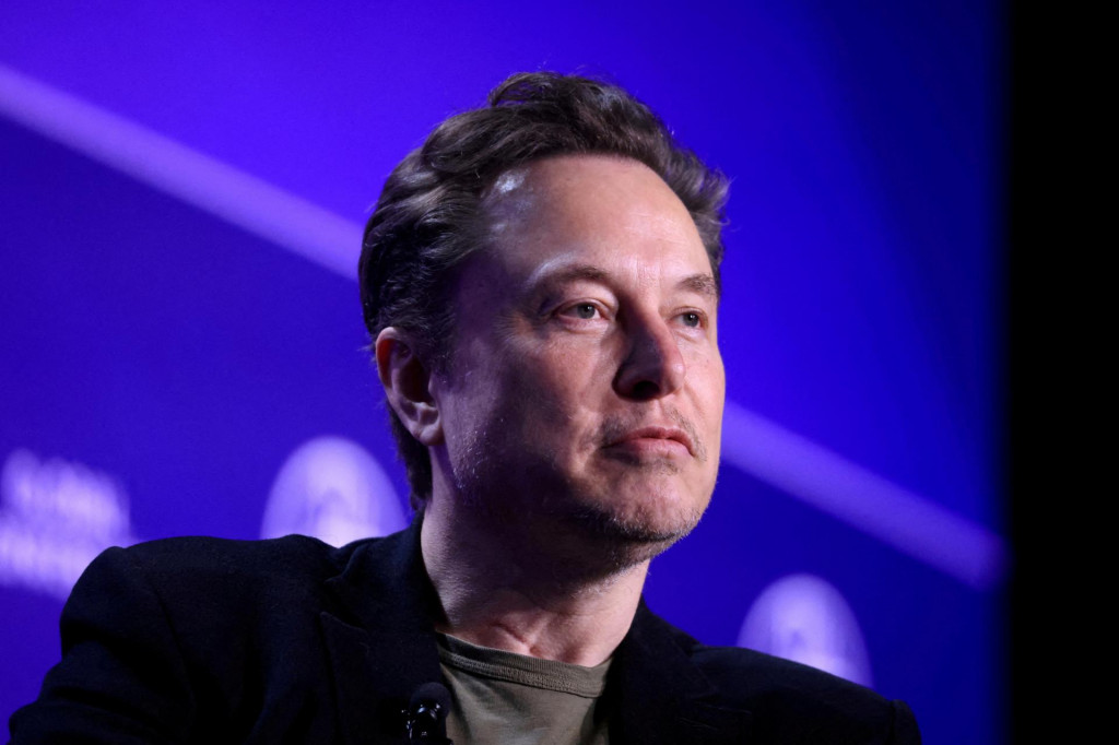 Na snímke Elon Musk, generálny riaditeľ SpaceX, Tesly a majiteľ X. FOTO: Reuters