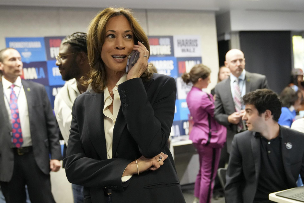 Demokratická prezidentská kandidátka a americká viceprezidentka Kamala Harrisová. FOTO: TASR/AP