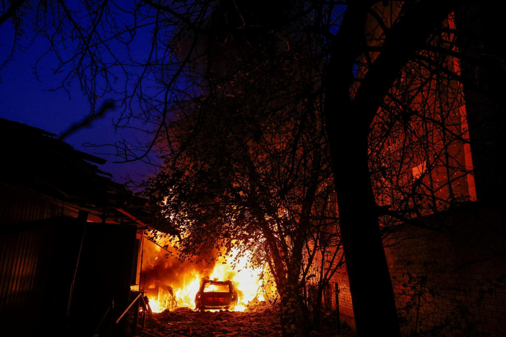 Rusko útočilo dronmi na Kyjev. FOTO: Reuters