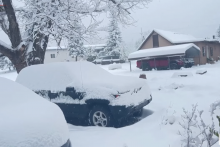 Pohľad na americký štát New Mexico, ktorý bol čerstvo zasypaný intenzívnym snehom. FOTO: Youtube/abs-cbn News