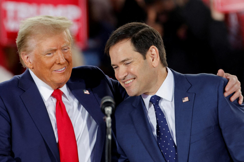 Novozvolený prezident USA Donald Trump a senátor Marc Rubio. FOTO:Reuters