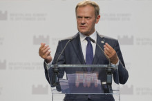 Na snímke poľský premiér Donald Tusk. FOTO: TASR/Michal Svítok