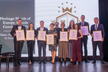 Odovzdávanie cien Heritage Hotels of Europe Awards, kde sú ocenené najlepšie európske hotely s historickým dedičstvom. Na obrázku tohtoroční víťazi v siedmich kategóriách. FOTO: Ivan Majerský