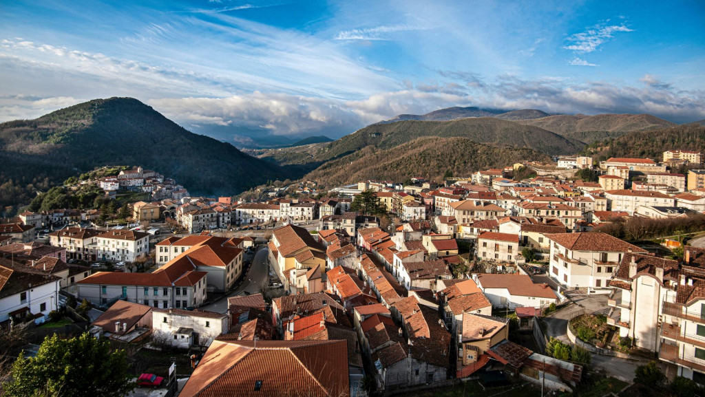 Mesto Ollolai na Sardinií.