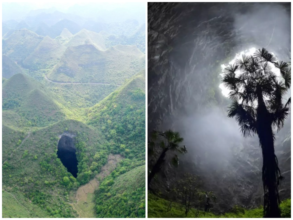 Najdený prastarý les Geoparku Leye-Fengshan.