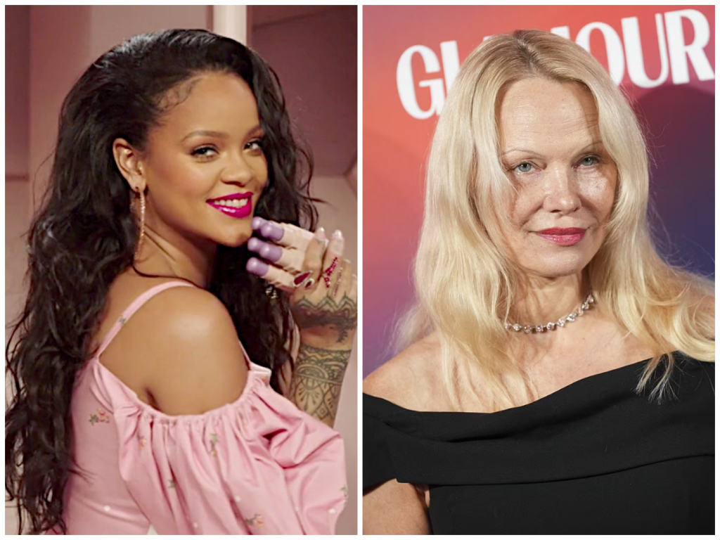 Rihanna a Pamela Anderson.