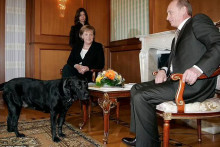 Angela Merkelová a Vladimir Putin. FOTO: Reuters