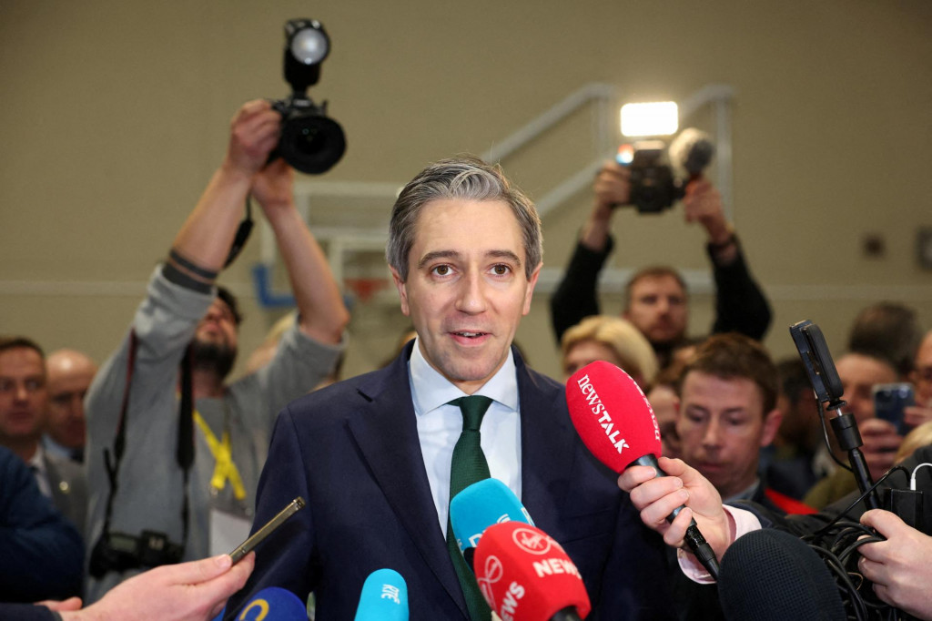 Írsky premiér a líder Fine Gael Simon Harris. FOTO: Reuters