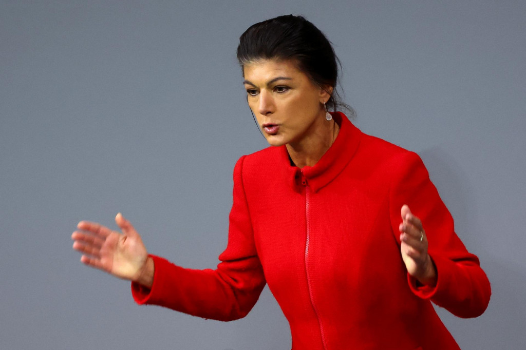 Sahra Wagenknecht, líderka nemeckého „Buendnis Sahra Wagenknecht“. FOTO: Reuters