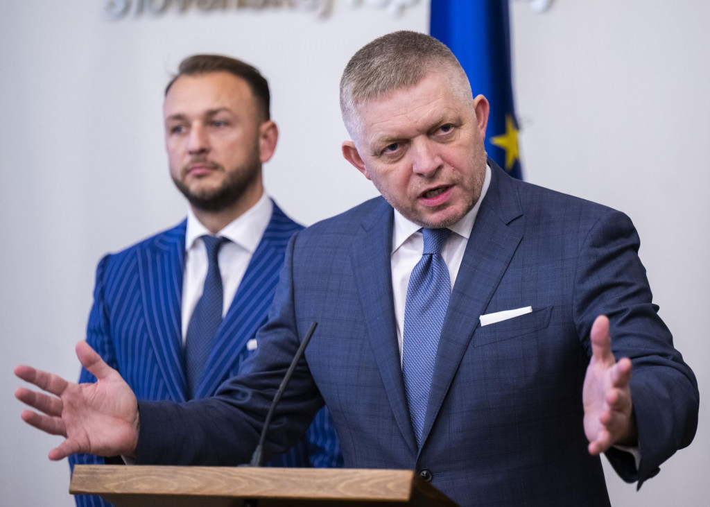 Premiér Robert Fico (Smer-SD). FOTO: TASR/Jakub Kotian