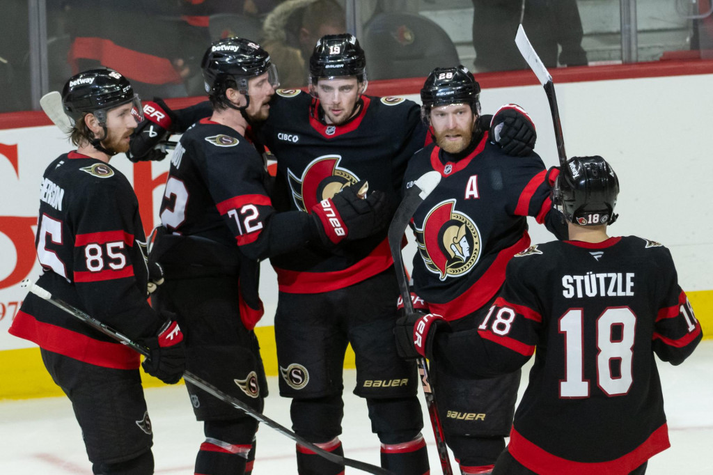 Ottawa si rozhodujúci náskok vytvorila už v prvej tretine, po ktorej viedla trojgólovým rozdielom. FOTO: Marc DesRosiers/Imagn Images