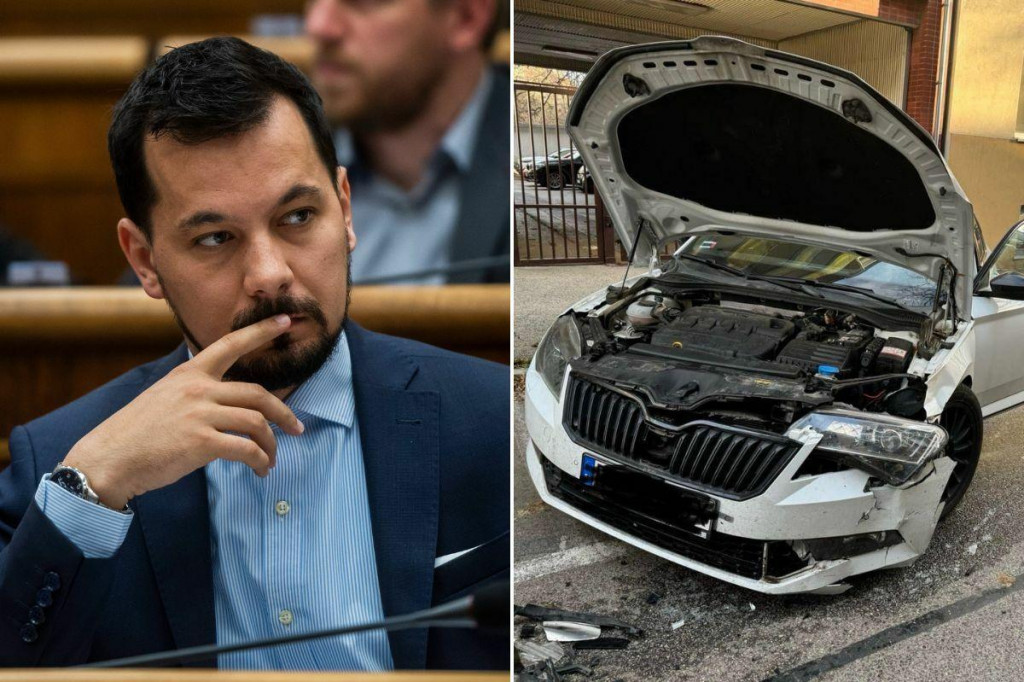 Juraj Šeliga mal dopravnú nehodu. FOTO: TASR, Facebook; Koláž: HN