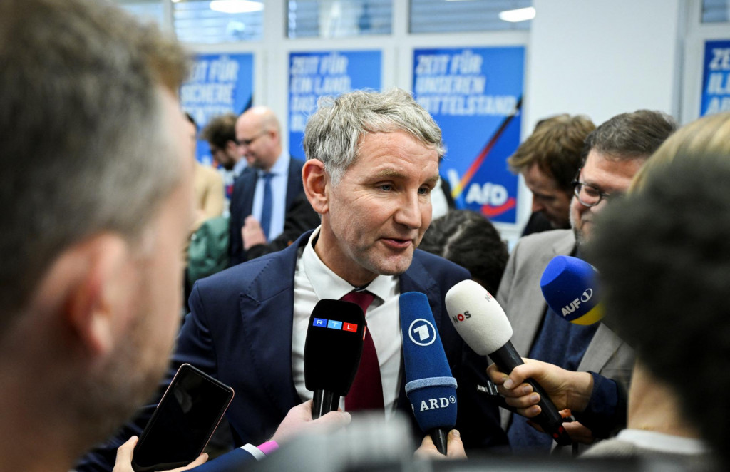 Björn Höcke bol opätovne zvolený za predsedu AfD v nemeckej spolkovej krajine Durínsko. FOTO: Reuters