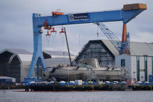 Ponorka počas výstavby v lodenici ThyssenKrupp Marine Systems v nemeckom Kieli. FOTO: TASR/DPA