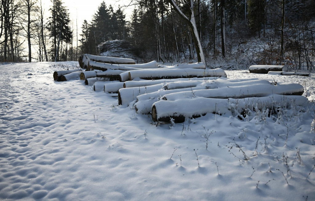 Zasnežená príroda v okolí Jahodnej pri Košiciach. FOTO: TASR/František Iván