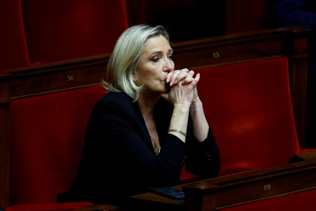 Francúzska krajne pravicová líderka a poslankyňa parlamentu Marine Le Penová. FOTO: Reuters