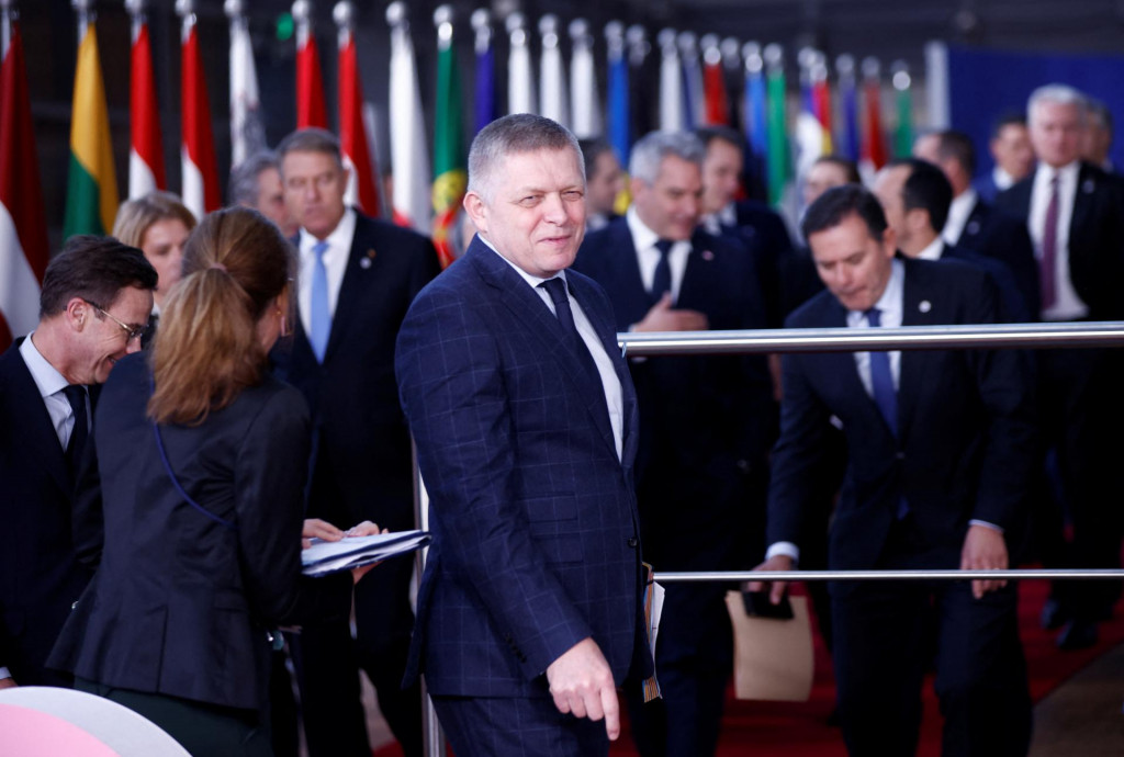 Premiér Robert Fico v deň summitu lídrov Európskej únie v Bruseli. FOTO: Reuters