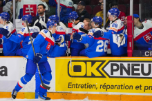 Zverencov Ivana Feneša potiahla za víťazstvom elitná formácia, ktorá sa postarala o všetky góly. FOTO: iihf.com