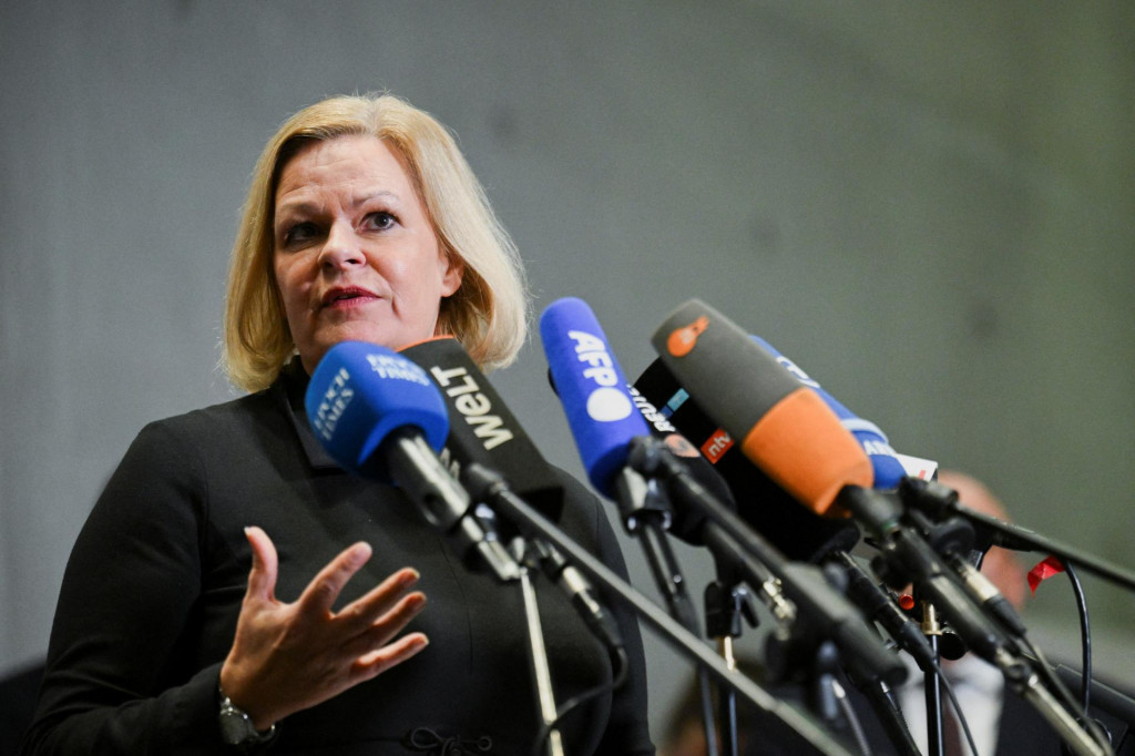 Nemecká ministerka vnútra Nancy Faeserová. FOTO: REUTERS