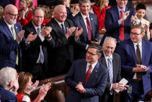 Republikán Mike Johnson obhájil funkciu predsedu americkej Snemovne reprezentantov. FOTO: Reuters