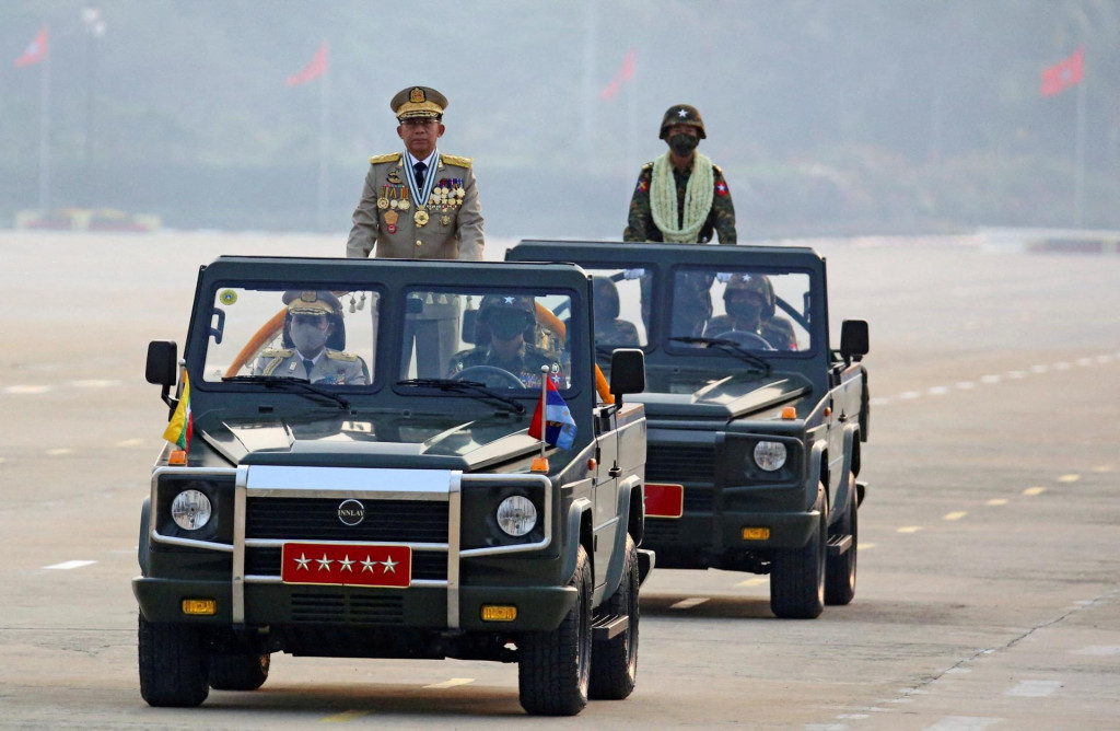 Hlavný generál mjanmarskej junty Min Aung Hlaing. FOTO: Reuters