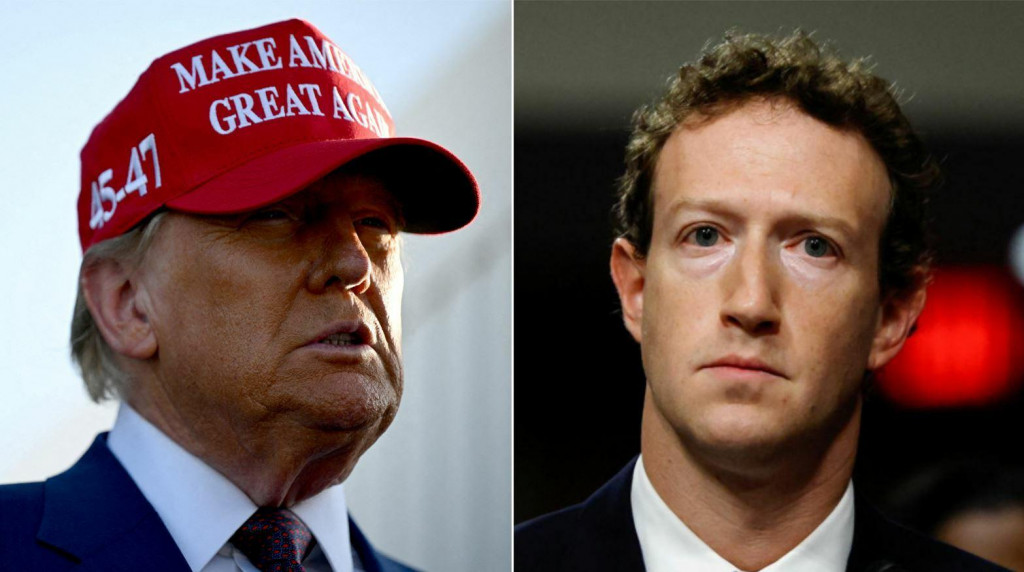 Donald Trump a Mark Zuckerberg. FOTO: Reuters