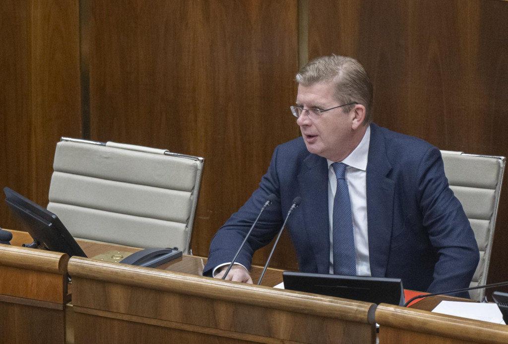 Podpredseda Národnej rady Slovenskej republiky poverený jej riadením Peter Žiga (Hlas-SD). FOTO: TASR/Martin Baumann