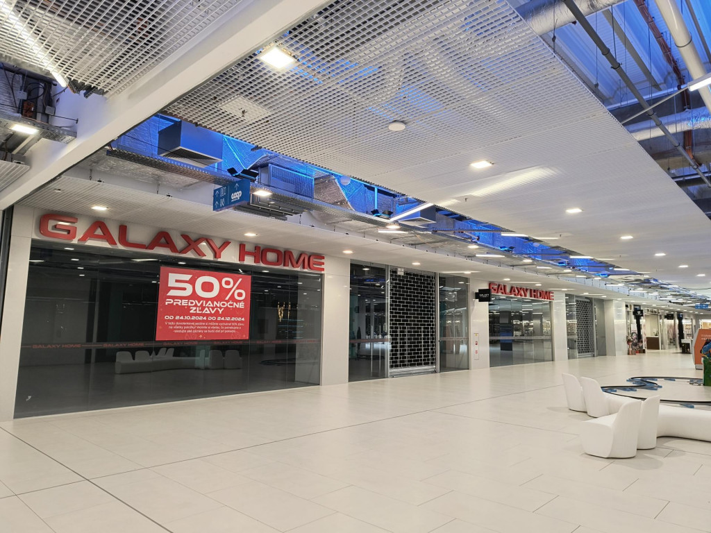 Predajňa Galaxy Home v OC Tehelko už skončila.

FOTO: HN