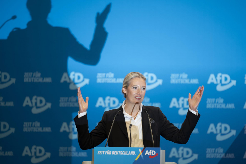 Spolupredsedníčka krajne pravicovej strany Alternatíva pre Nemecko (AfD) Alice Weidelová. FOTO: TASR/AP