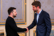 Volodymyr Zelenskyj a Michal Šimečka v Kyjeve. FOTO: Facebook/Michal Šimečka • Progresívne Slovensko