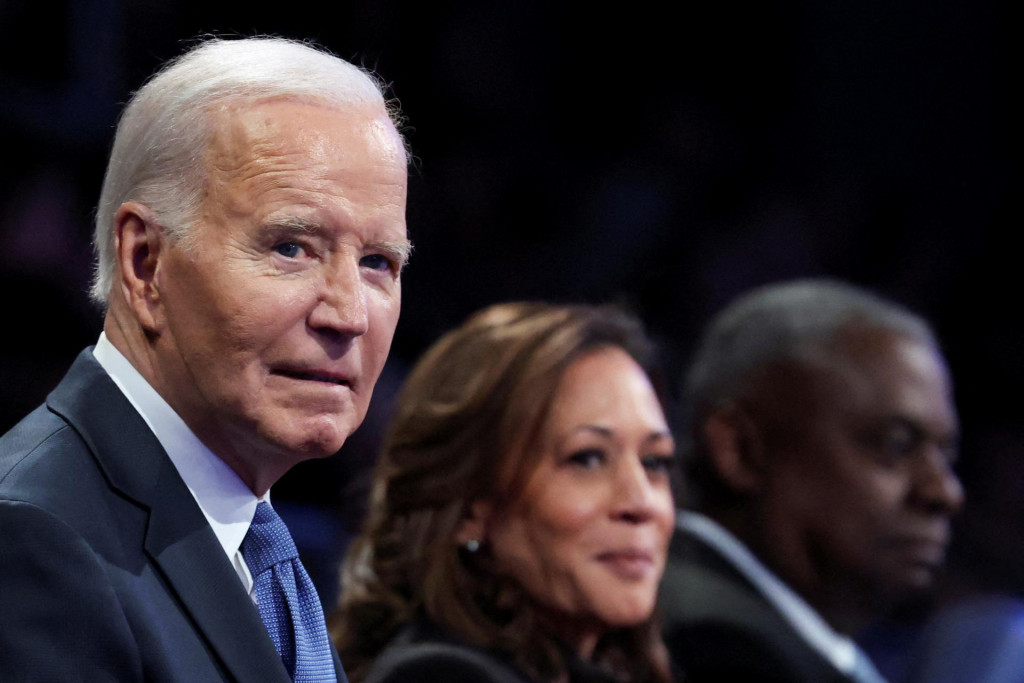 Americk&yacute; prezident Joe Biden a viceprezidentka Kamala Harrisov&aacute;. FOTO: Reuters