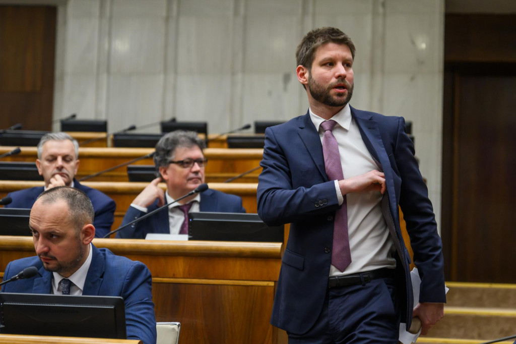 Poslanec Národnej rady a predseda Progresívneho Slovenska Michal Šimečka. FOTO: TASR/Jaroslav Novák