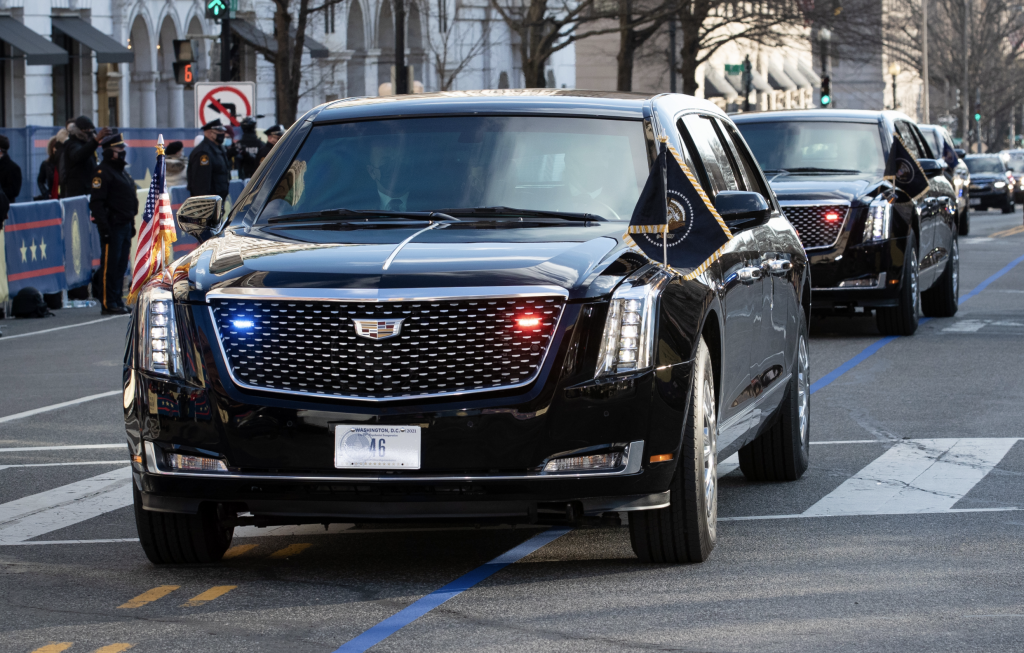 Limuz&iacute;na prezidenta Spojen&yacute;ch &scaron;t&aacute;tov s označen&iacute;m &bdquo;The Beast&ldquo; (be&scaron;tia)