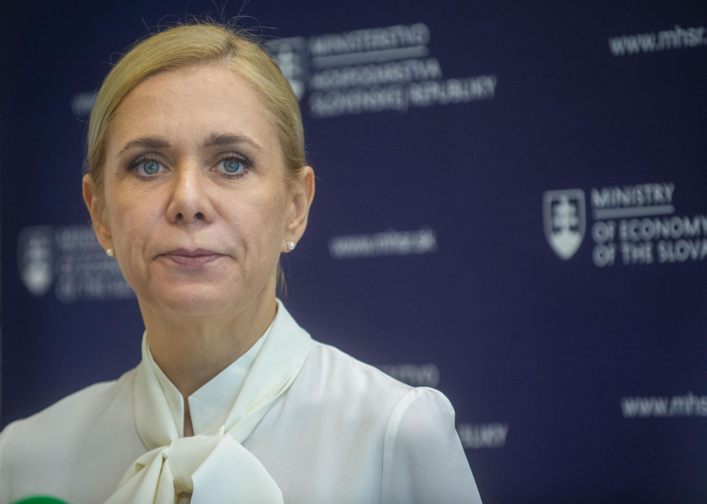 Na snímke ministerka hospodárstva Denisa Saková (Hlas). FOTO: TASR/Jakub Kotian