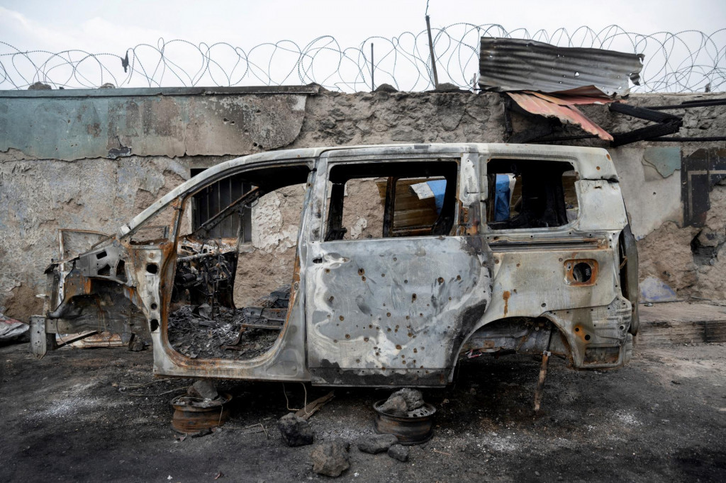 Mesto po útoku M23. FOTO: Reuters
