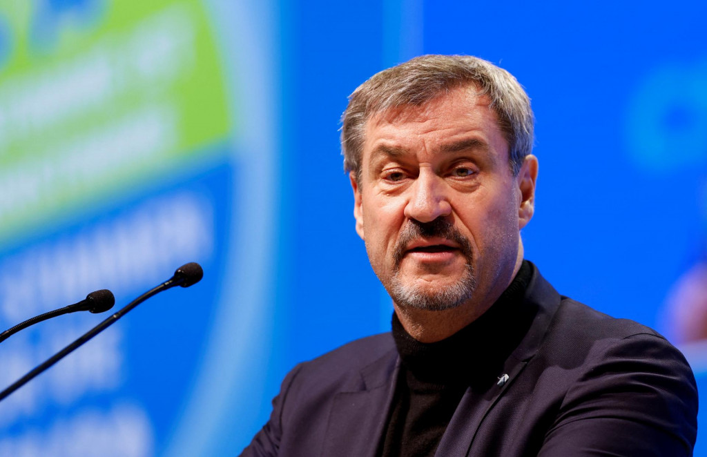 Ministerský predseda bavorskej spolkovej krajiny a vodca Kresťanskosociálnej únie (CSU) Markus Söder. FOTO: Reuters