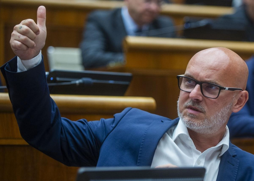 Predseda SaS Branislav Gr&ouml;hling. FOTO: TASR/Jakub Kotian