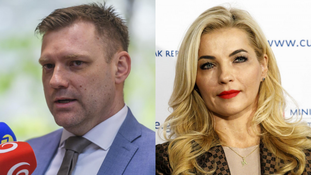 Tom&aacute;&scaron; Taraba a Martina &Scaron;imkovičov&aacute;. FOTO: TASR