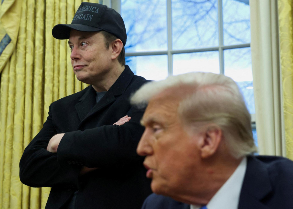 Americký miliardár Elon Musk a prezident USA Donald Trump. FOTO: Reuters