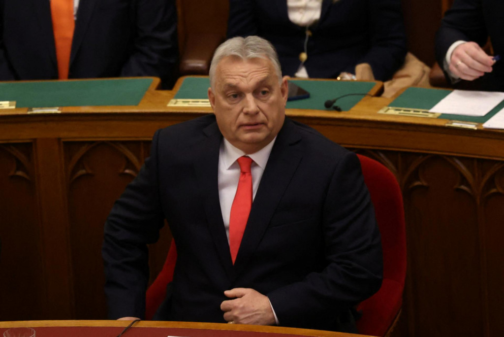 Maďarský premiér Viktor Orbán sa zúčastňuje na jarnom zasadnutí parlamentu v Budapešti. FOTO: Reuters